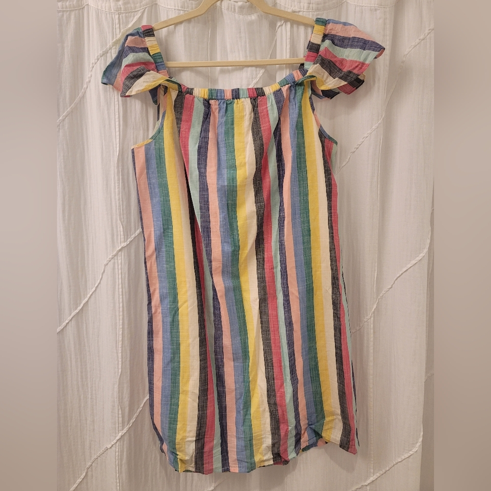J Crew Rainbow Cotton Dress